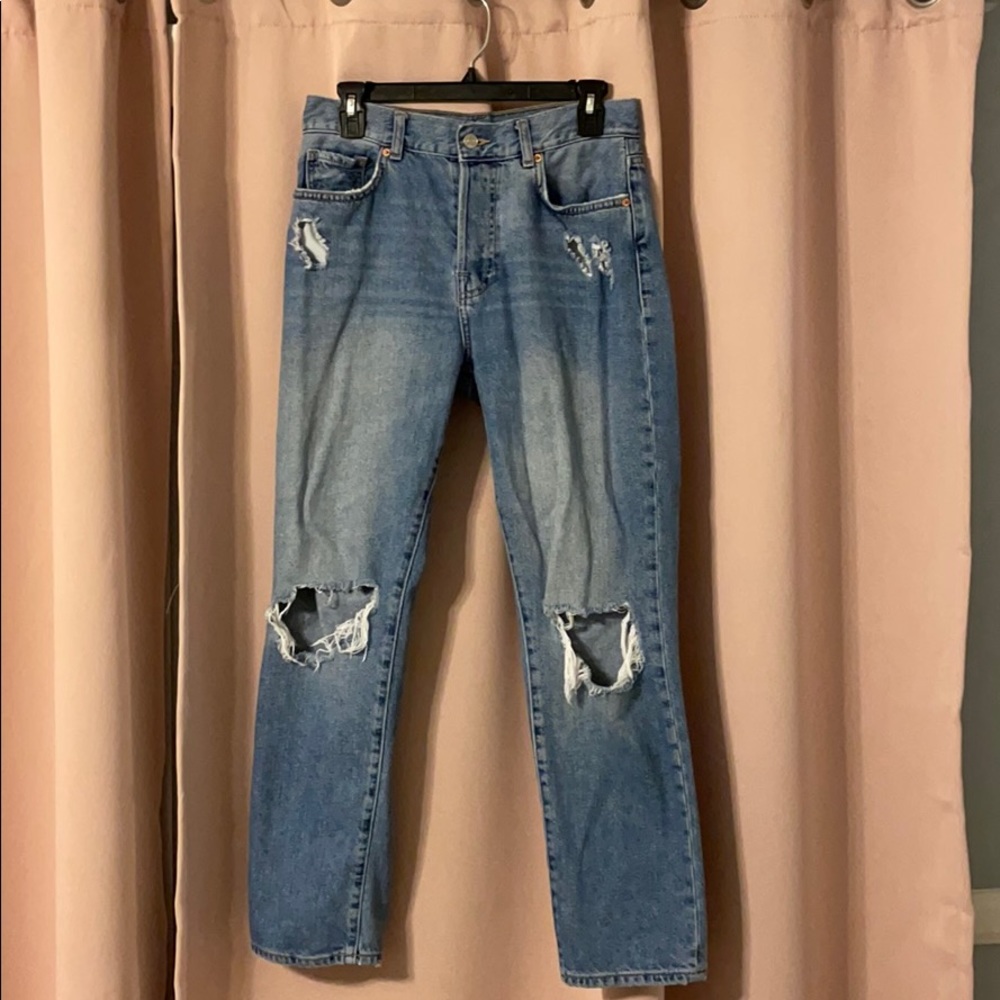 Ripped light wash jeans